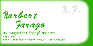 norbert farago business card