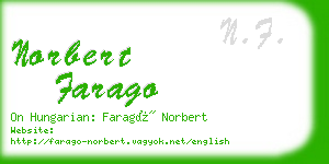 norbert farago business card